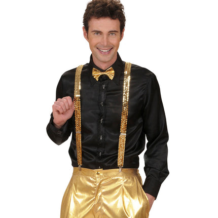 Widmann SRL bretel pailletten goud