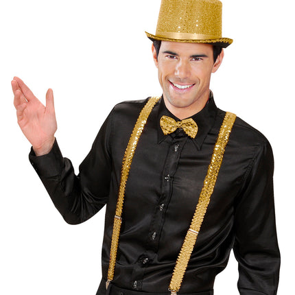 Widmann SRL bretel pailletten goud