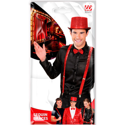 Widmann SRL bretel pailletten rood