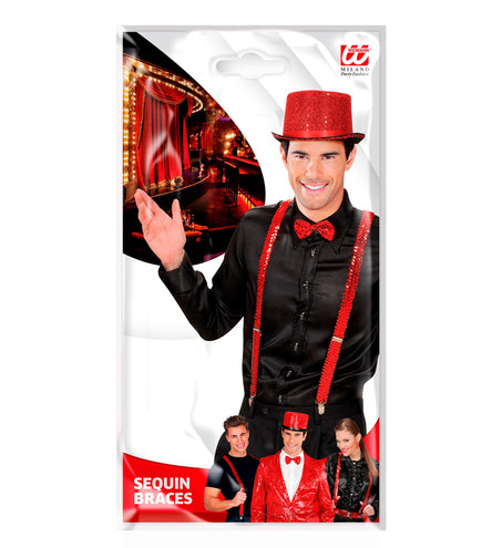 Widmann SRL bretel pailletten rood