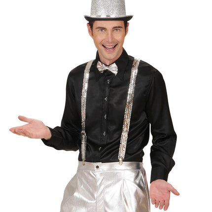 Widmann SRL bretel pailletten zilver