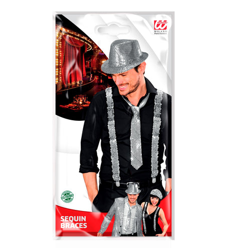 Widmann SRL bretel pailletten zilver