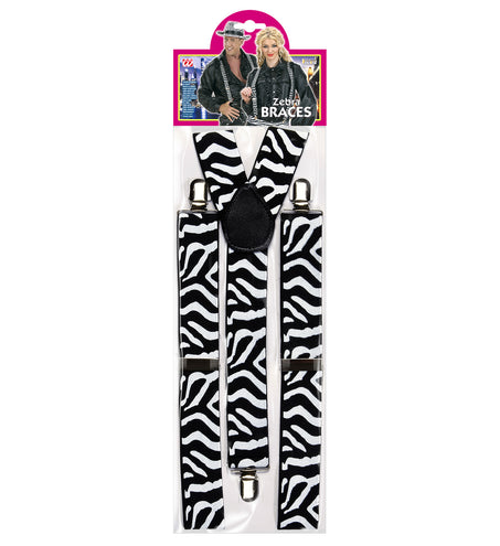 Widmann SRL Bretels zebra zwart-wit