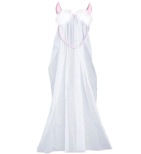 Widmann SRL Bride to be sluier met roze hoorntjes