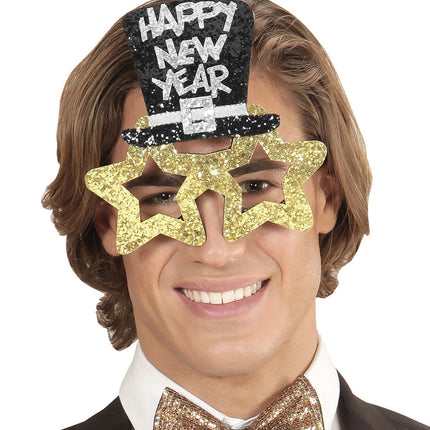 Widmann SRL Bril, Happy New Year Goud