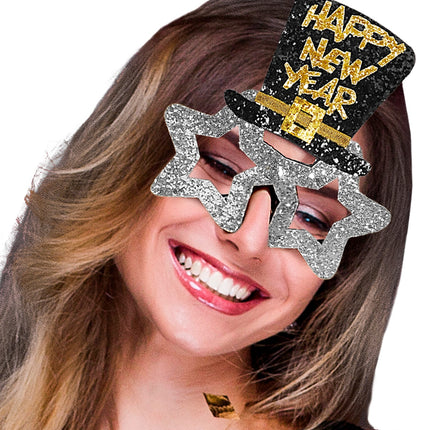 Widmann SRL Bril, Happy New Year Zilver