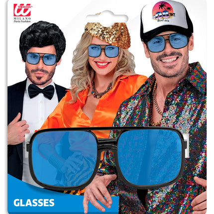 Widmann SRL Bril met blauwe glazen jaren 90 hiphop