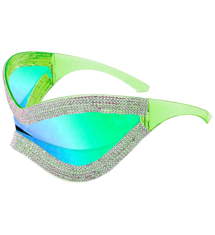 Widmann SRL Bril oversized met strass en groen glas