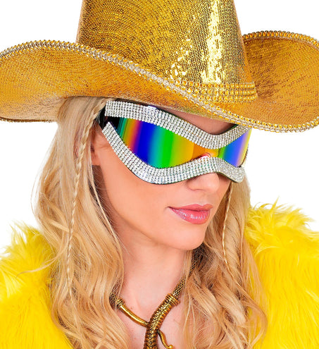 Widmann SRL Bril oversized met strass en paars glas