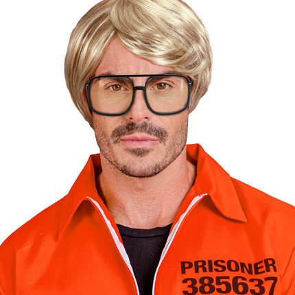 Widmann SRL Bril prins Bernardo zwart met blank glas