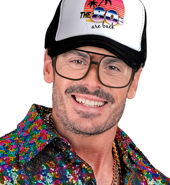 Widmann SRL Bril prins Bernardo zwart met blank glas