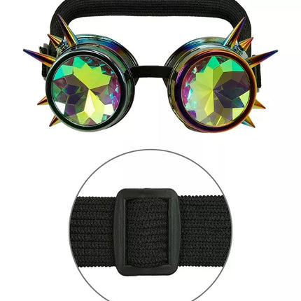 Widmann SRL Bril steampunk kaleidoscoop Fleur