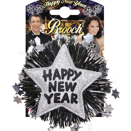Widmann SRL Broche Happy New Year zilver