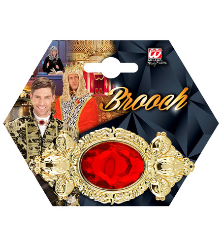 Widmann SRL Broche rode steen maxi