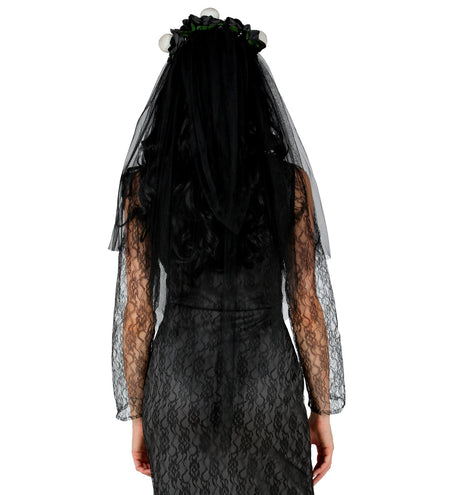 Widmann SRL Bruidsluier met schedels en rozen