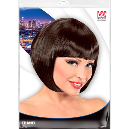 Widmann SRL Bruine boblijn pruik dame