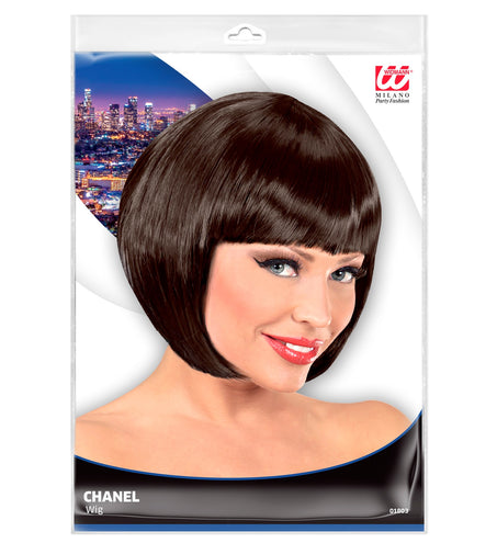 Widmann SRL Bruine boblijn pruik dame