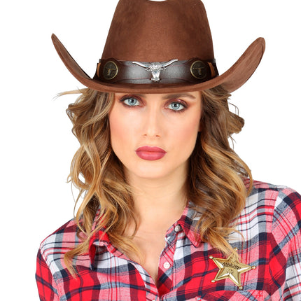 Widmann SRL Bruine cowboyhoed Dallas