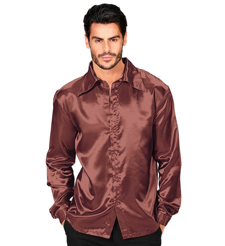 Widmann SRL Bruine jaren 70 Disco shirtjes