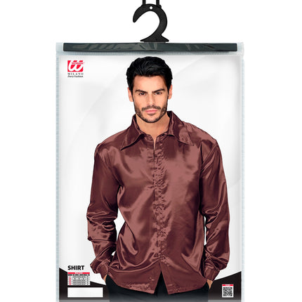 Widmann SRL Bruine jaren 70 Disco shirtjes