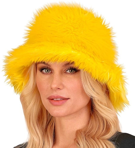 Widmann SRL Bucket hat pluche geel Evi
