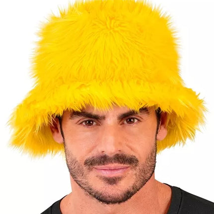 Widmann SRL Bucket hat pluche geel Evi