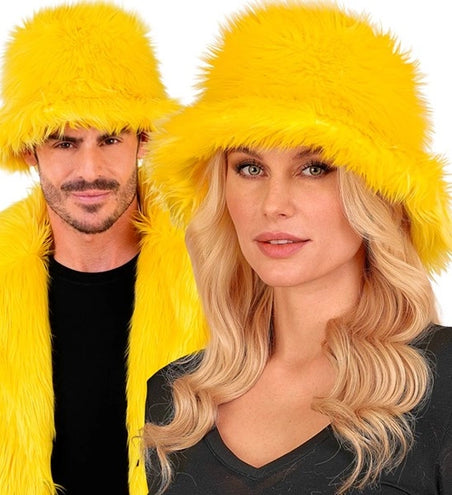 Widmann SRL Bucket hat pluche geel Evi