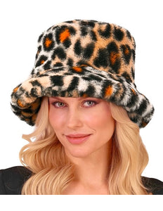 Widmann SRL Bucket hat pluche luipaard Thijs