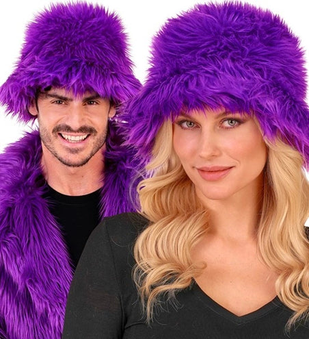 Widmann SRL Bucket hat pluche paars Lars