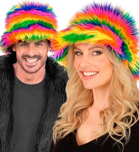 Widmann SRL Bucket hat pluche regenboog Julia