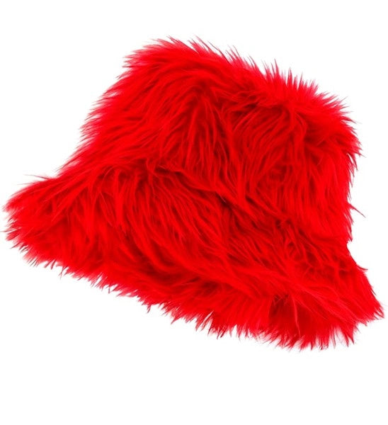 Widmann SRL Bucket hat pluche rood Mats