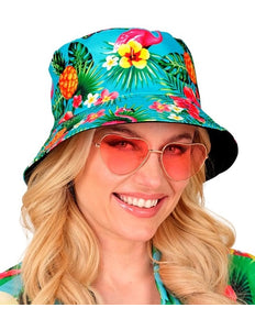 Widmann SRL Bucket hat zomer party blauw kostuum Lotte