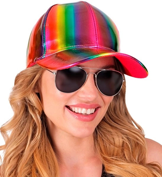 Widmann SRL Cap regenboog holografisch hoed Evi
