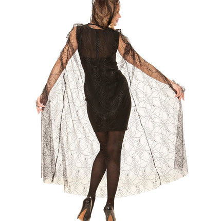 Widmann SRL Cape met muts spinnenweb