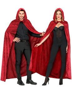 Widmann SRL Cape rood / bordeaux met capuchon 150cm