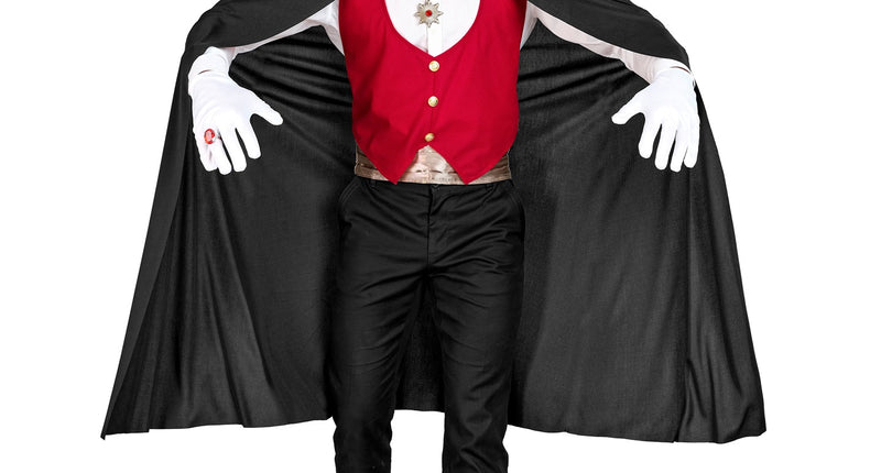 Widmann SRL Cape vampier volwassenen zwart/rood