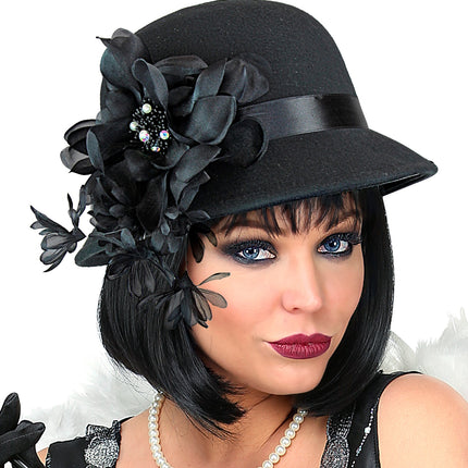 Widmann SRL Charleston hoed jaren 20 zwart