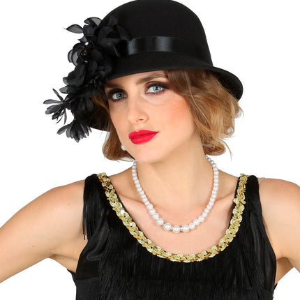 Widmann SRL Charleston hoed jaren 20 zwart