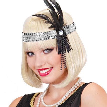 Widmann SRL Charleston hoofdband goud glitter