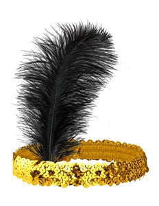 Widmann SRL Charleston hoofdband goud pailletten