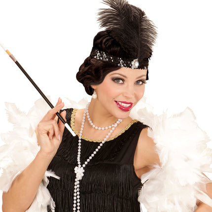 Widmann SRL Charleston hoofdband met marabou