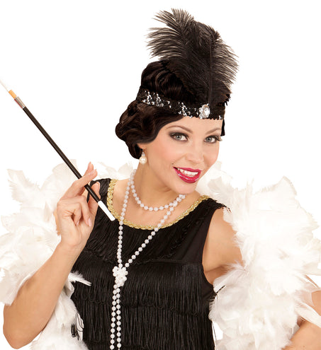 Widmann SRL Charleston hoofdband met marabou