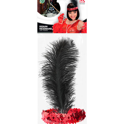 Widmann SRL Charleston hoofdband rood