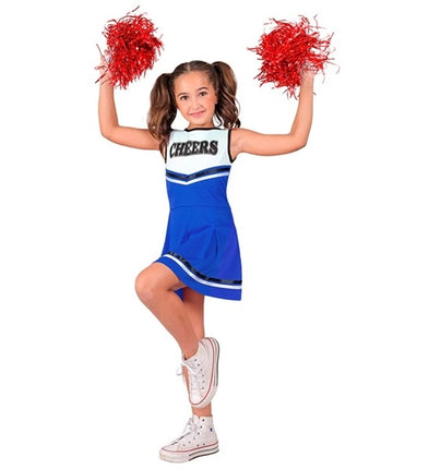 Widmann SRL Cheerleader blauw kostuum Maudje kinderen