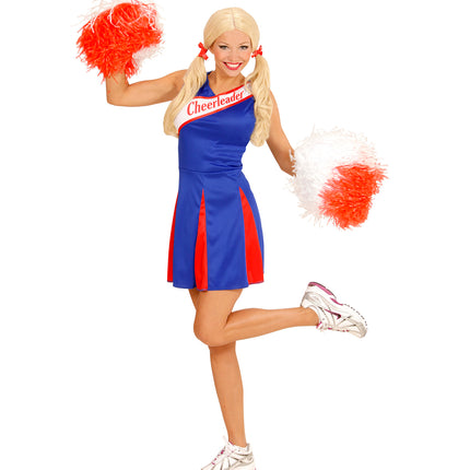 Widmann SRL Cheerleader kostuum blauw rood
