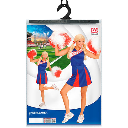 Widmann SRL Cheerleader kostuum blauw rood