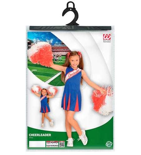 Widmann SRL Cheerleader kostuum blauw rood kinderen
