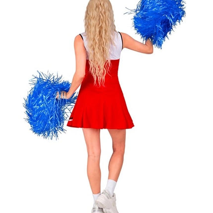 Widmann SRL Cheerleader rood kostuum Lynn dames