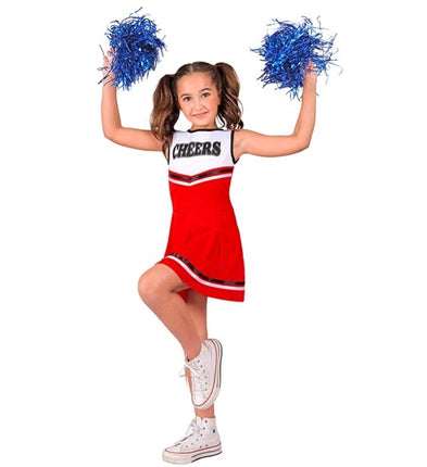 Widmann SRL Cheerleader rood kostuum Lynntje kinderen