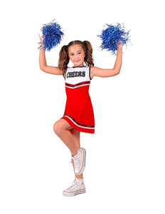 Widmann SRL Cheerleader rood kostuum Lynntje kinderen